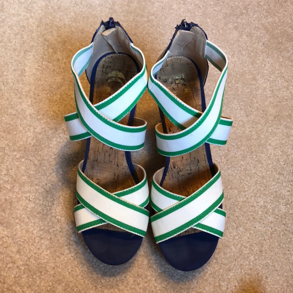 Blue and Green Summer Wedge